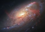 Messier 106 visible and infrared composite